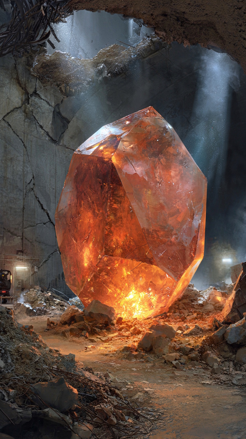 Amber Heart Crystal Formation