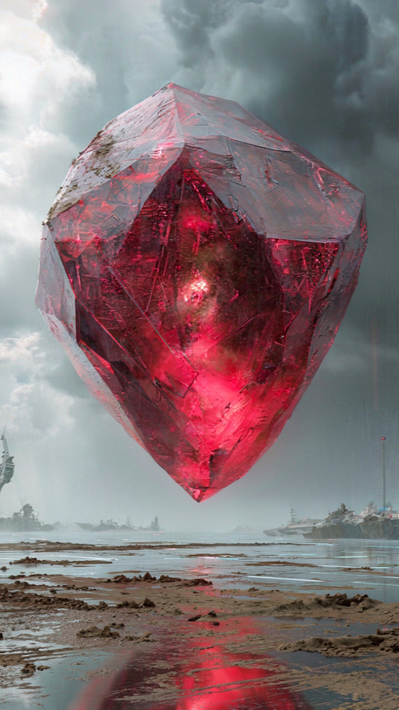 Red Heart Crystal Formation