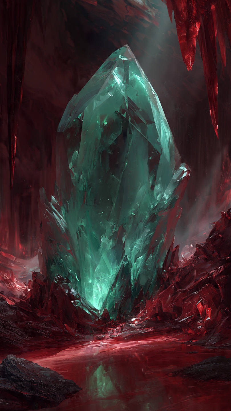 Green Heart Crystal Formation
