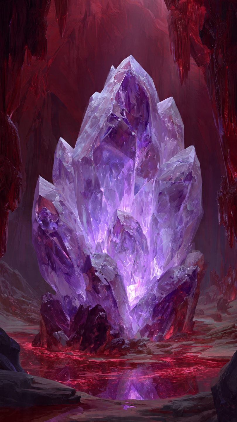 Violet Heart Crystal Formation